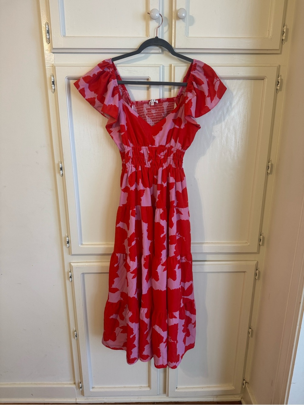 Red & Pink Floral Dress